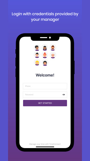 Android application TimeConnect Team screenshort