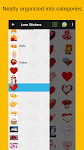 screenshot of ILove Stickers - For love