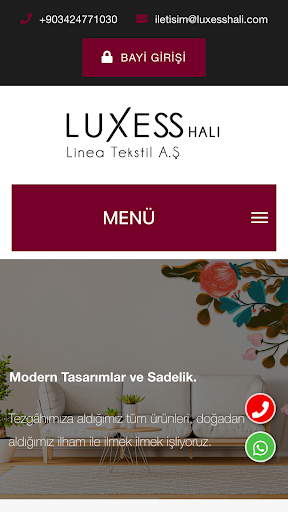 Android application Luxess Halı B2B screenshort