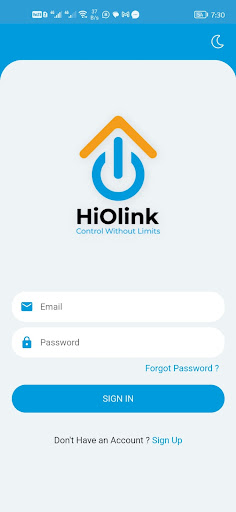 Android application HiOlink screenshort