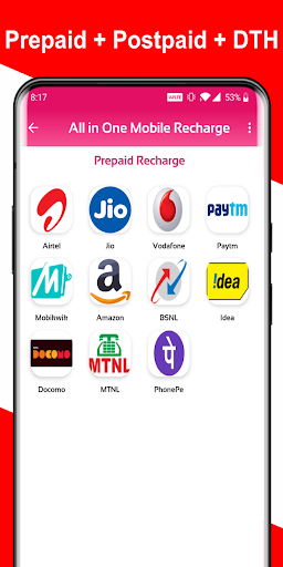 All in One Mobile Recharge | E Screen 2