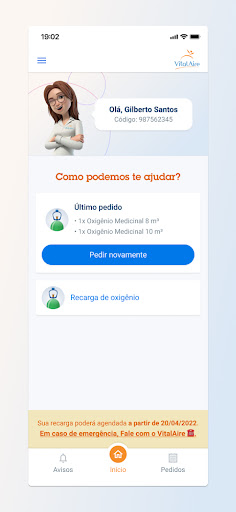 Android application VitalAire screenshort