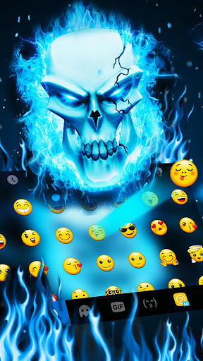 Fire 3d Skull Keyboard Theme Screen 2