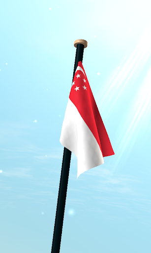 Singapore Flag 3D Free Screen 3