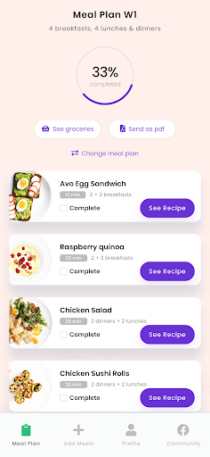 Android application RxDiet screenshort