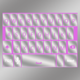 Pink Silver Keyboard Skin icon