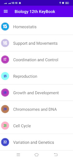 Biology 2nd Year KeyBook Screen 3