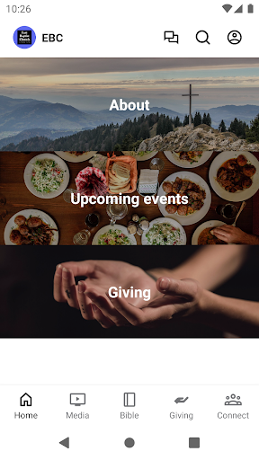 Android application East Baptist Church screenshort