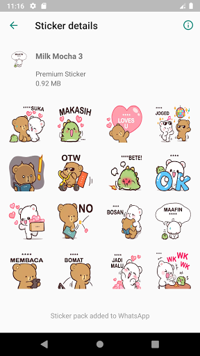 Animated Milk Mocha Sticker for WAStickerApps