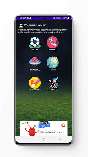 Sports prediction Platform Screen 2