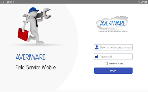 Averiware Field Services APP Screen 2