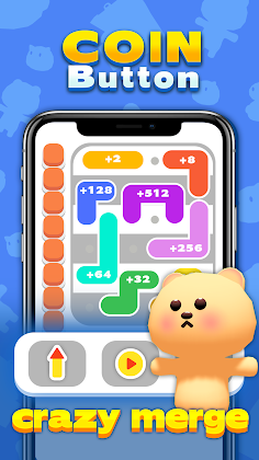 Coin Button:merge wood 2048 - Screenshot 1