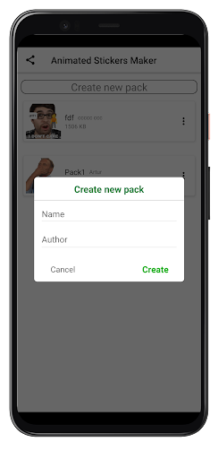 Android application Animated Sticker Maker for WA screenshort
