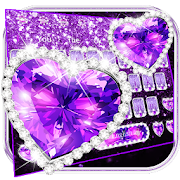 Purple Diamond Glitter Keyboard  Icon