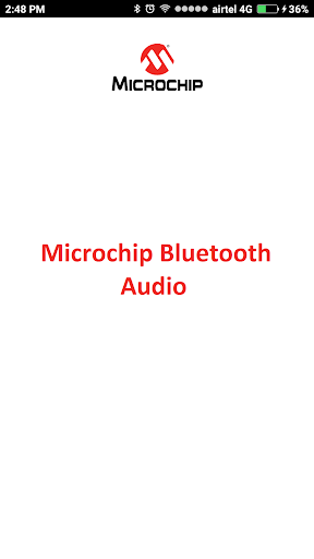 Android application Microchip Bluetooth Audio screenshort