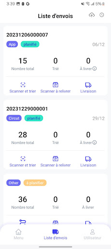 CIRRO Parcel Courier Screen 3