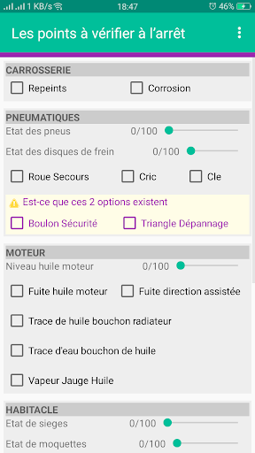 Android application Guide Auto screenshort
