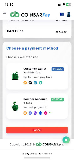 CoinbarPay POS Screen 3