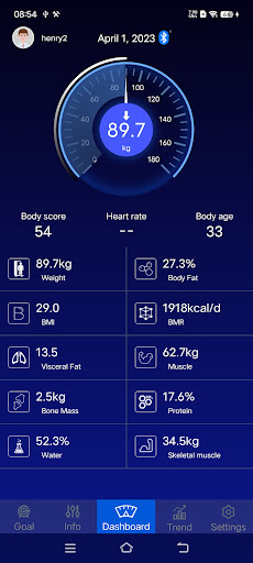 Android application ehealth scale screenshort