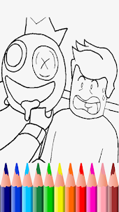 Coloring Book Rainbow Friends
