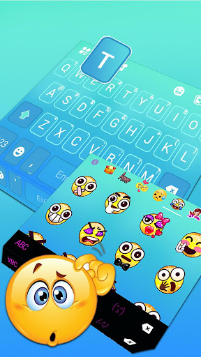 Blue Gradient Keyboard Theme Screen 3