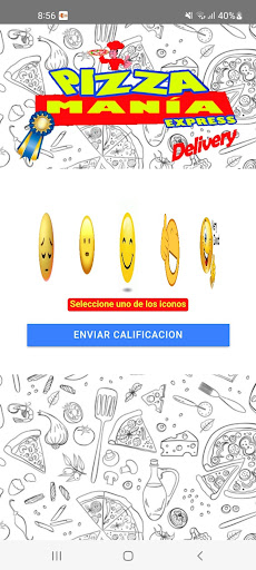 Android application Pizzamania comercial screenshort