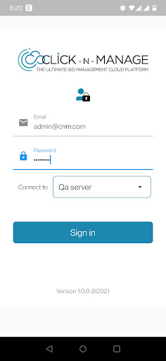 Android application Click-N-Manage screenshort