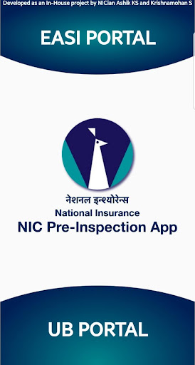 Android application NIC Pre-Inspection screenshort