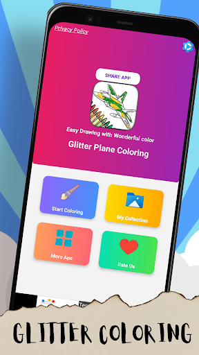 Plane Coloring Pages Screen 3