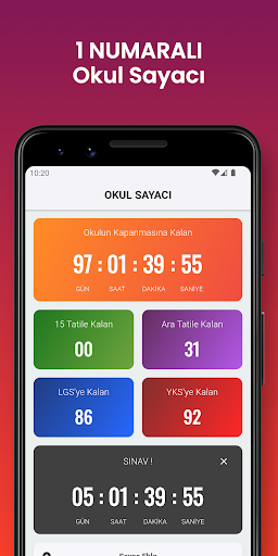 Android application Tatil Sayacı - Okul Sayacı screenshort