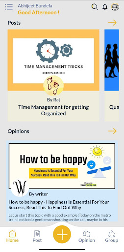 Android application Learn From Blogs screenshort