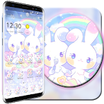 Cover Image of ダウンロード Cute Snowy Rabbit Theme 1.1.11 APK