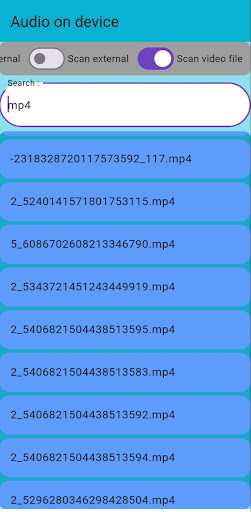 Android application Audio converts screenshort