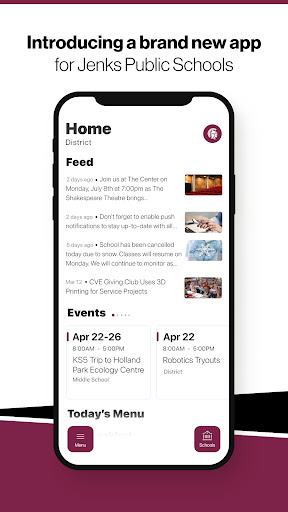 Android application Jenks Public Schools screenshort