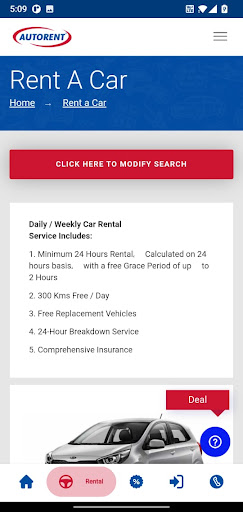 Autorent Car Rental Screen 2
