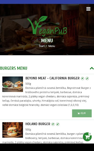 Vegan Pub Screen 3