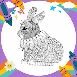 Cover Image of ダウンロード Coloring Book: Rabbit Mandala  APK