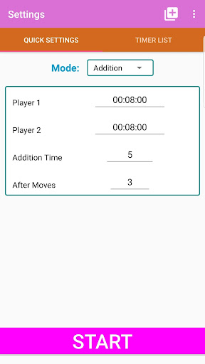 Chess Timer Screen 3