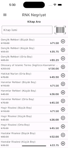 RNK Fiyat Kontrol Screen 2