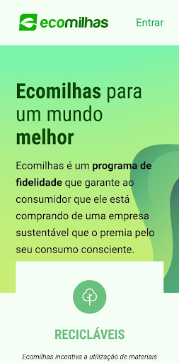 Android application Ecomilhas screenshort