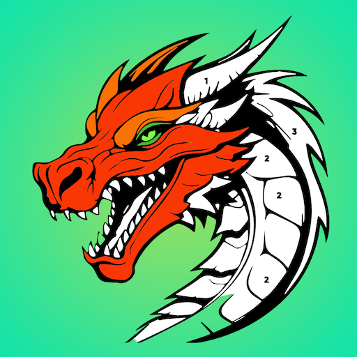 Dragons Color By Number Book logo