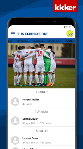 Android application TuS Elbingerode screenshort