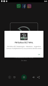 FM Eolica 90.7 MHz.