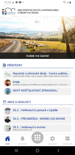 Android application Mikroregion screenshort
