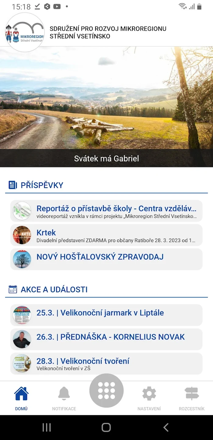 Mobilní aplikace Mikroregion