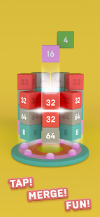 Merge Tower 3D: 2048 block game