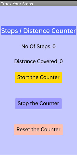 Android application Stepcounter screenshort