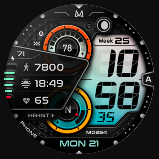 MD254 Digital watch face logo