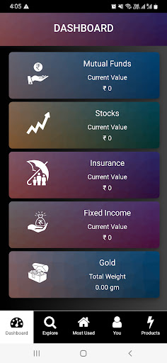 Android application Mutual Funds Bazar screenshort