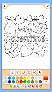 Valentines love coloring book For PC installation